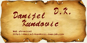 Danijel Kundović vizit kartica